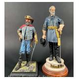 (2) The Collectors Showcase Civil War Statues: J.E.B. Stuart and Robert E. Lee, 11'-12.5'h