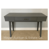 Slim Gray Desk, Single Drawer, 44"x15.5"x30"h
