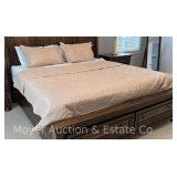 King Mattress with 2 Twin Box Springs, with Bedding, Bed Frame Sells Separately