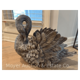 Composite Swan Planter, 16"h