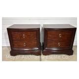 Pair of 2 Drawer Night Stands, 27”x18” Top, 27.5”h