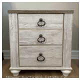Ashley Furniture 2 Drawer Nightstand, 24"x16"x26"h