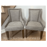 Pair of Upholstered Occasional Chairs, Manuf. 2021, 21"w