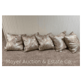 (5) Callisto Home Decorative Throw Pillows, 18"x18"