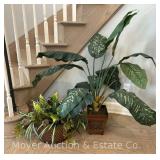 (2) Faux Potted Plants, Approx. 16" and 43"h