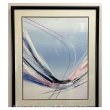 Elba Alvarez Print "Action", Framed, 38"x32" Overall