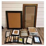 Group of Frames, for 4"x6" - 8"x10" Photographs, with Corkboard