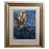 Marc Chagall Serigraph "La Dormeuse aux Fleurs", No. 234 of 500, with COA, Framed 39"x32"