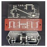 (3) Railroad Brake Cylinder Diagram Plaques, 12"-13"w