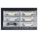 (6) Bowser N Scale Tank Cars, with Original Plastic Cases