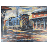 "Egerville" by John Schweikhard Oil on Board, Artist Signed and Dated 