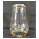 N.Y.C.R.R Etched Clear Glass Railroad Globe, 6.5"h