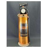 Phister No.1B Erie Railroad Copper Fire Extinguisher, 23"h