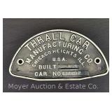 Thrall Car Manufacturing Co. Cast Aluminum Plaque, 6"x11"