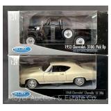 (2) Welly 1:24 Scale Die-Cast Chevrolet Models, in Original Boxes
