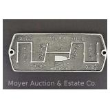 Cast Iron Railroad Brake Cylinder Diagram Plaque, 7"x18"