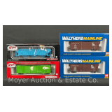 (4) HO Scale Freight Cars, Atlas and Walthers, with Original Boxes