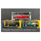 (3) MotorMax 1:24 Scale Die-Cast Models, in Original Boxes