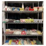 (2) Totes of Plastic Scale Buildings, Some Built