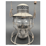 Armspear Manufacturing Co. "1925" P.R.R Railroad Lantern, with Matching P.R.R Clear Globe, 9"h
