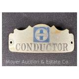 Santa Fe Railroad Conductor Badge, 3.25"w