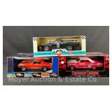 (3) Asst. Chevy 1:18 Scale Die-Cast Model Cars, with Original Boxes