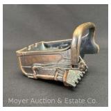 Bucyrus Erie Bronze Tone Metal Steam Shovel Ashtray/Paperweight, 5"w