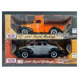 (2) MotorMax 1:18 Scale Ford Die-Cast Models, with Original Boxes