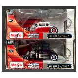(2) Maisto Custom Shop 1:24 Scale Die-Cast Ford Models, in Original Boxes
