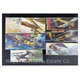(6) Aurora Plastic Model Plane Kits, 1/4" Scale, with Original Boxes