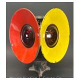 Adlake 4-Way Railroad Signal Lamp, with Enamel Reflectors, 12"h