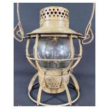 Dressel PRR Keystone Railroad Lantern, with Clear Etched PRR Globe, 9