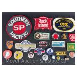 Group of Railroad Related Patches and Buttons