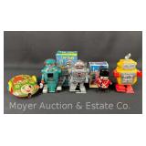 Group of Tin Toys and Robots, 2”-6” Tall