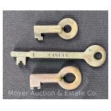 (3) Railroad Keys