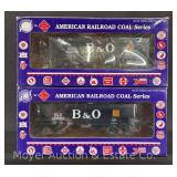 (2) RMT Baltimore & Ohio 2 Bay Coal Hopper Cars with Loads, No. 429605 and 429606, w/Original Boxes