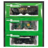 (3) Bowser HO Scale Ballast Cars, with Original Boxes