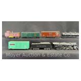 Rivarossi HO Scale 2-6-4 Steam Locomotive with Tender and 5 Freight Cars