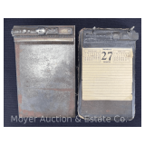 (2) Reading Railway System Figural Train Clip Boards, 8"x5.5"