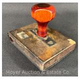 Penn Central Track Car Permit Form Stamp, 3.5"x4.5"