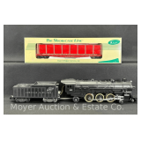 American Flyer No. 283 S Gauge Steam Locomotive and Tender, and Showcase S Gauge Flatcar with Load