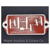 Cast Aluminum Railroad Brake Cylinder Diagram Plaque, 6"x14"