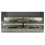 (4) Built Wood Passenger Car Kits