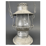 Adlake CCC&St.LRy. Railroad Lantern, with Clear Unmarked Globe (Cracked), 10"h