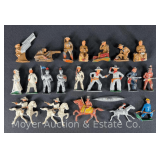 Group of Lead Soldiers, Cowboys, Indians, Etc.
