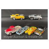 (6) Asst. Die-Cast Cars, 7"-8" Long