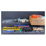 Group of Locomotive Shells, Cars for Repair, Parts, Empty Boxes, Etc.