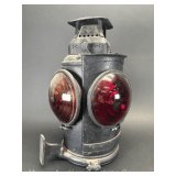 Adlake N.Y.C.R.R. 4-Way Railroad Signal Lamp, 15"h