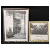 (2) Framed Photograph Prints, 16"x16" and 25"x19"