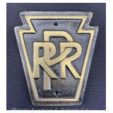 Pennsylvania Railroad Keystone Brass Plaque, 6"x5.5"